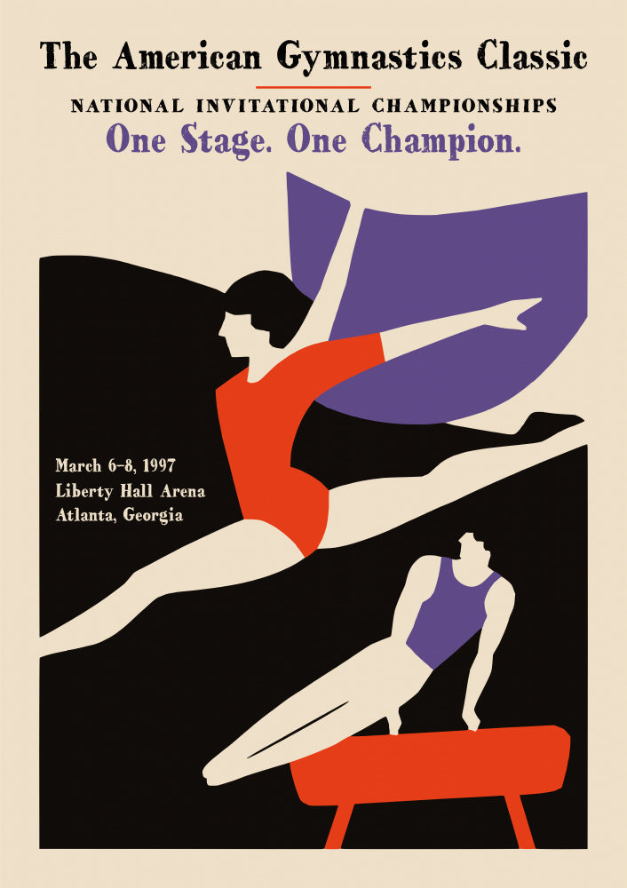 Retro Gymnastics Action | Poster