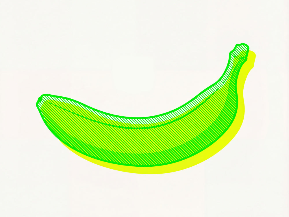 Neon Green Banana | Canvas