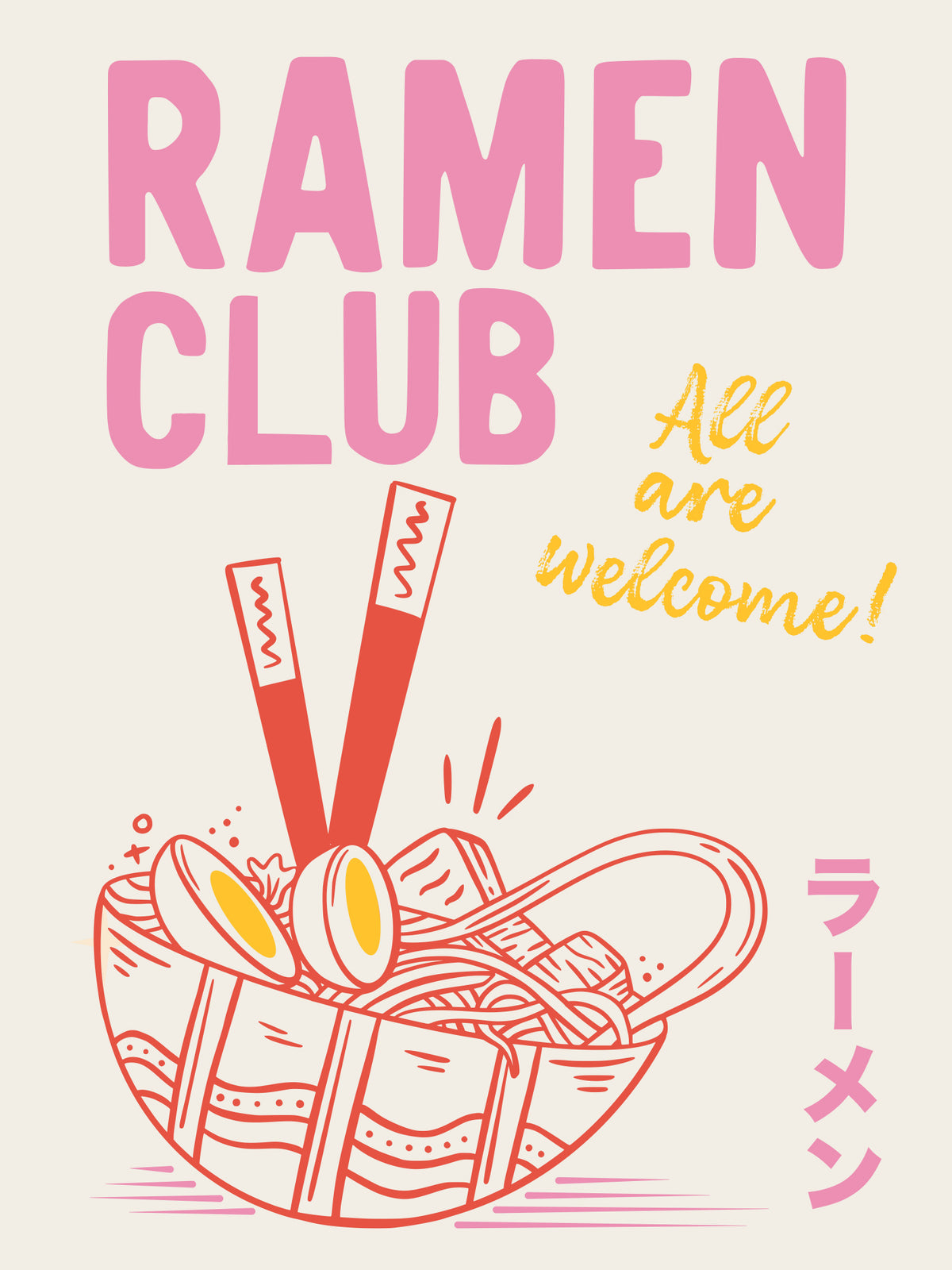 Ramen Club Welcome | Canvas