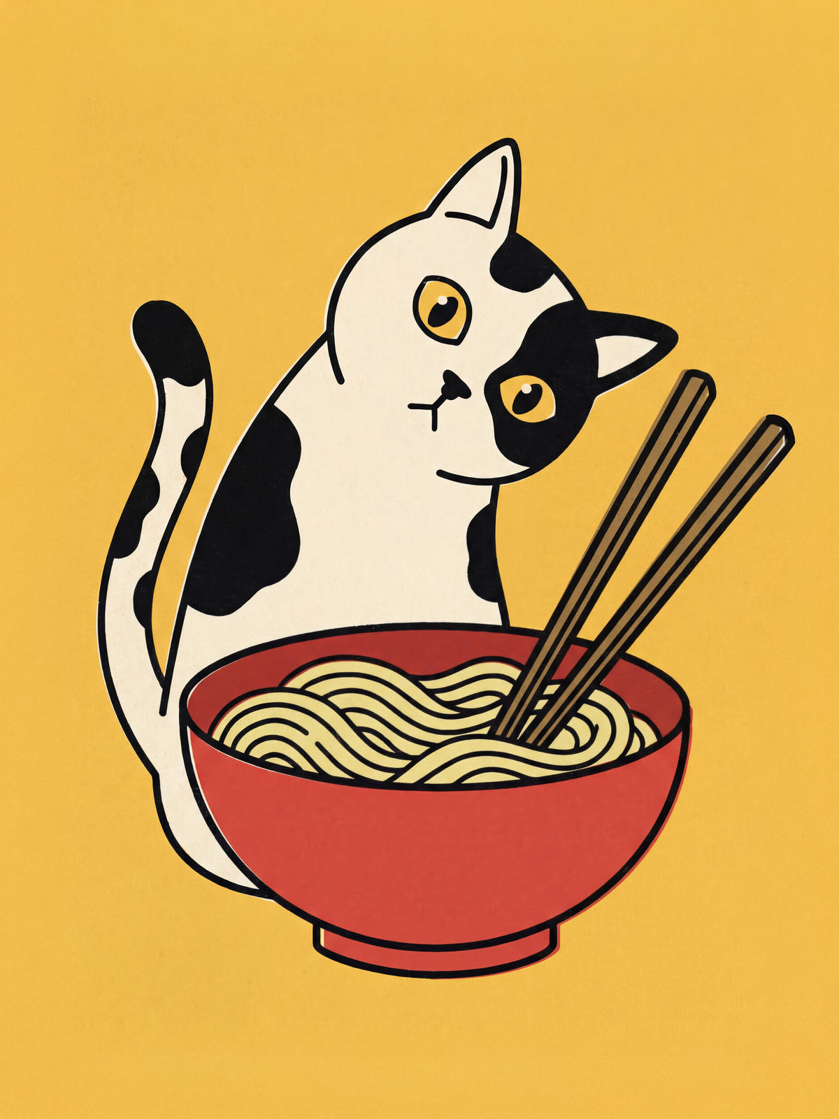 Curious Cat Ramen | Canvas