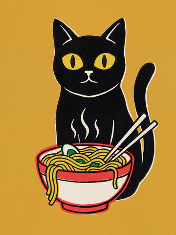 Black Cat Ramen | Canvas