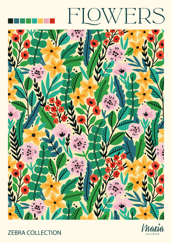 Vibrant Floral Pattern | Canvas