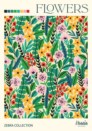 Vibrant Floral Pattern | Canvas