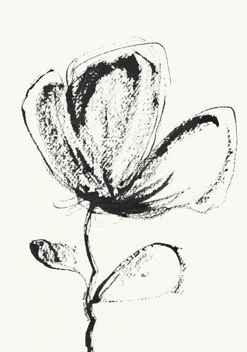 Expressive Ink Flower | Poster