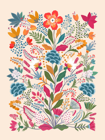 Folk Art Flower Garden | Poster