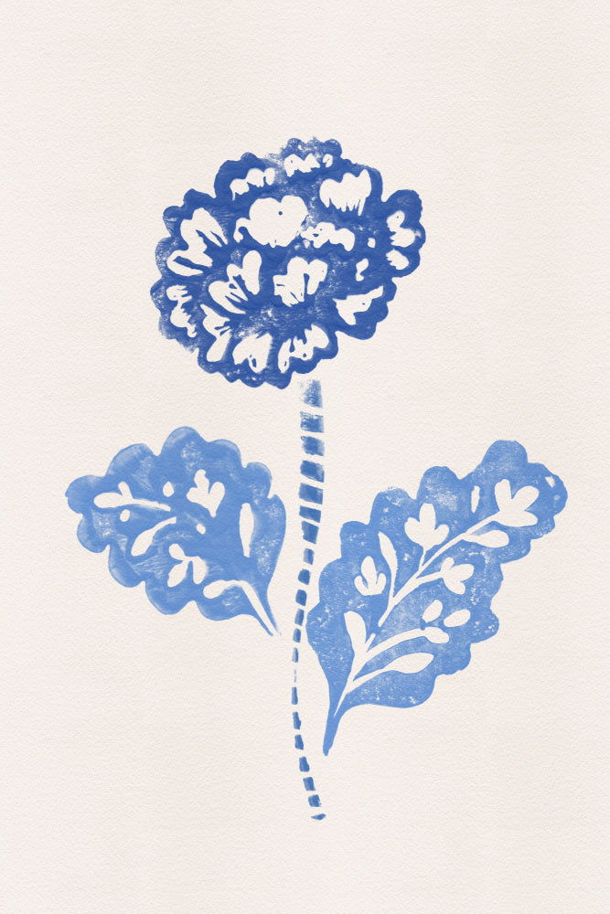 Indigo Botanical Impression | Canvas
