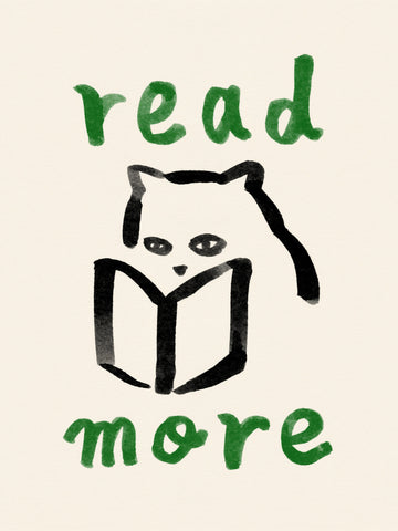 Cozy Reading Cat | Canvas