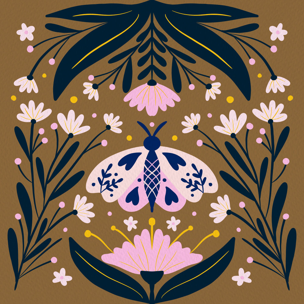 Delicate Moth Blooms | Canvas