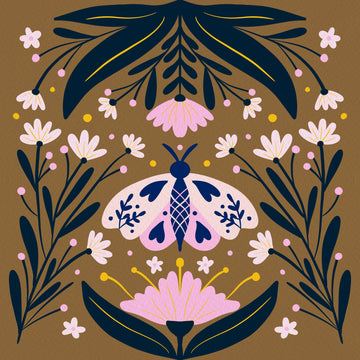 Delicate Moth Blooms | Canvas