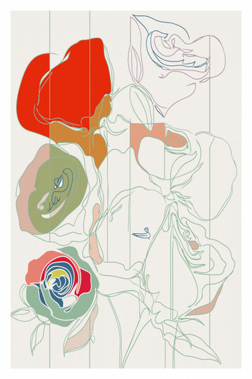 Colorful Abstract Roses | Canvas