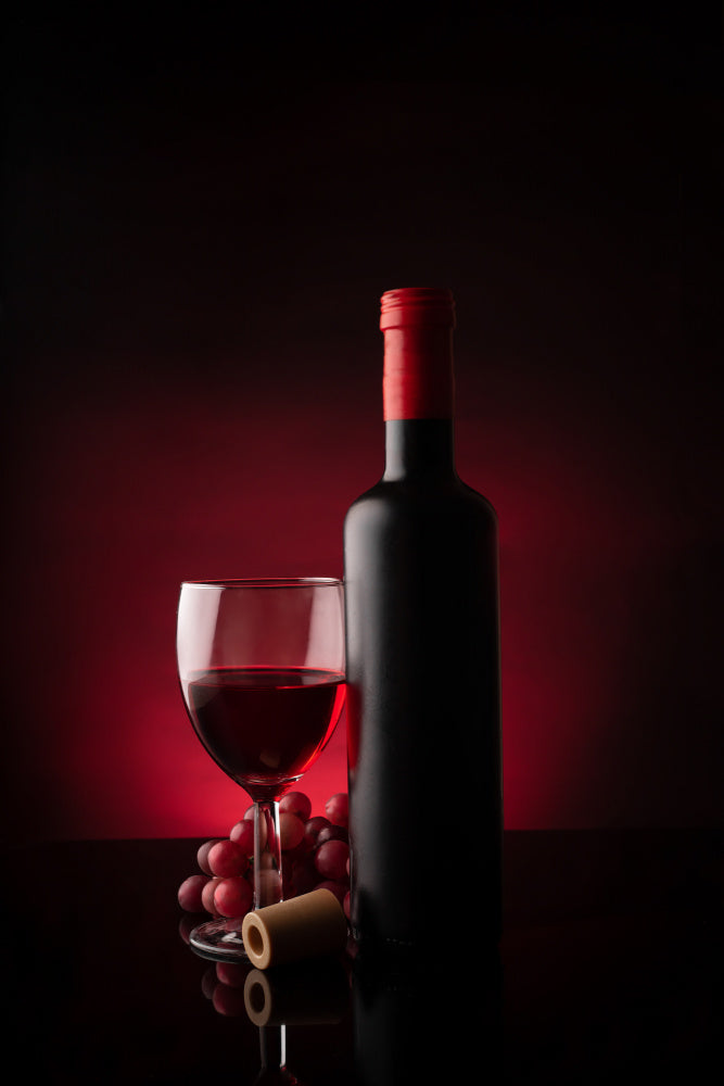 Elegant Wine Bottle Glass | Poster