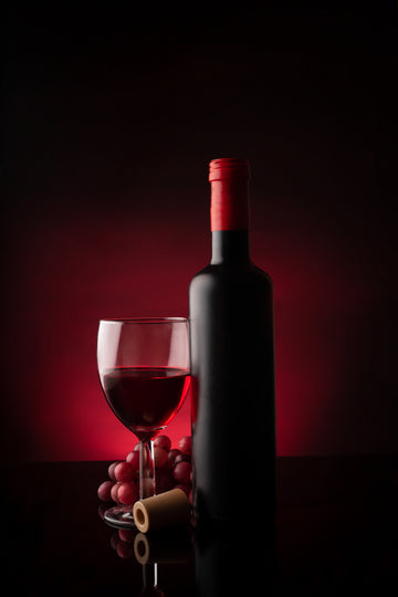 Elegant Wine Bottle Glass | Poster