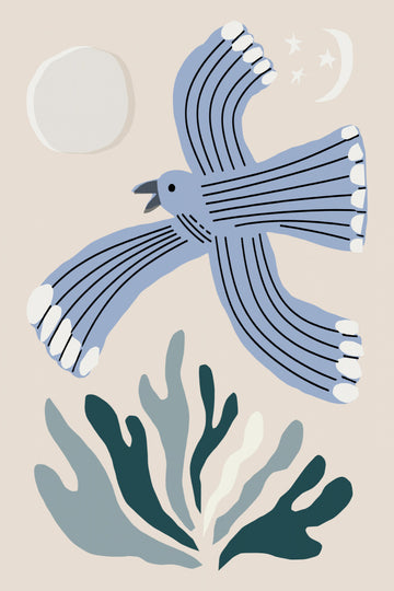 Blue Bird Night Flight | Poster