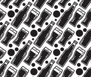 Monochrome Beer Pattern | Canvas