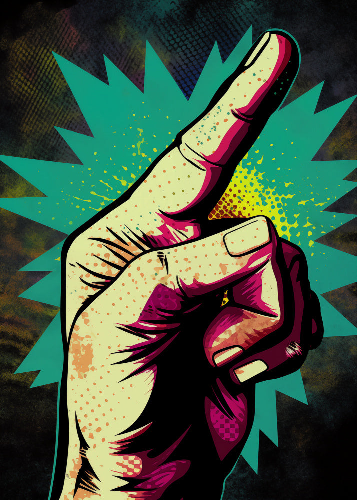 Pointing Hand Pop Art | Poster