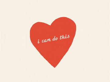 Red Heart Affirmation | Canvas