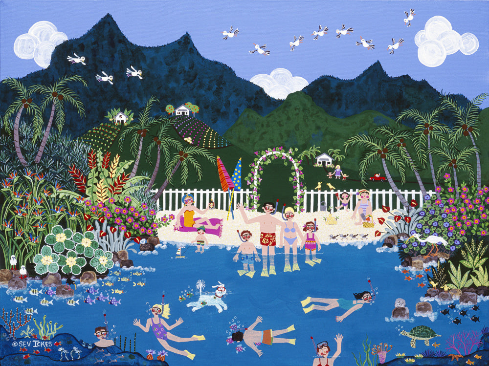 Tropical Family Paradise | Canvas
