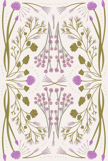 Folk Mirrored - Blue and Green | Canvas