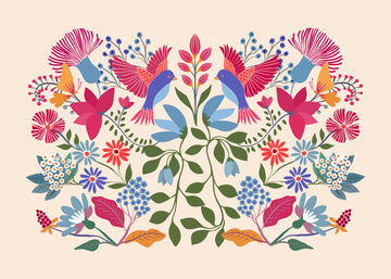 Bohemian Floral Birds | Poster