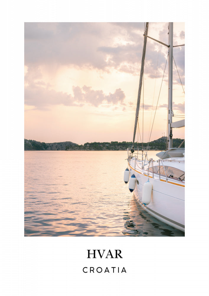 Hvar Croatia travel poster | Canvas