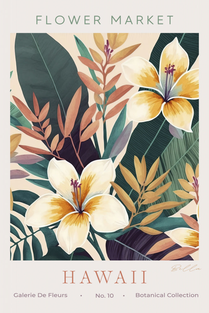 Hawaiian Tropical Flowers | Poster