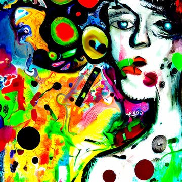 Vibrant Abstract Face | Canvas