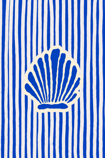 Coastal Shell Stripes | Canvas