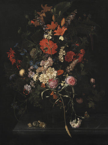 Bouquet of Flowers In a Glass Vase | Canvas
