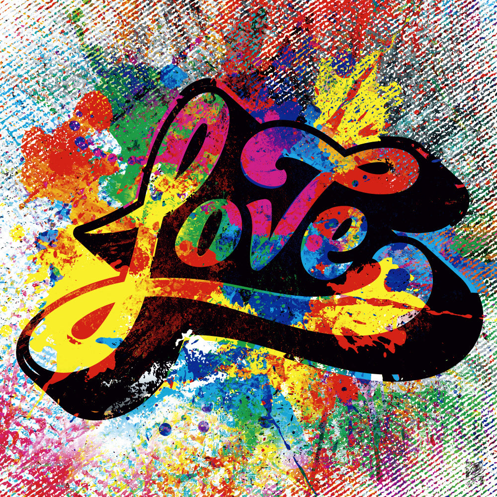 Colorful Love Splatter | Canvas