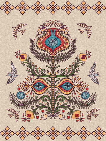 Tree of Life - Ukrainian Folktale Art | Canvas