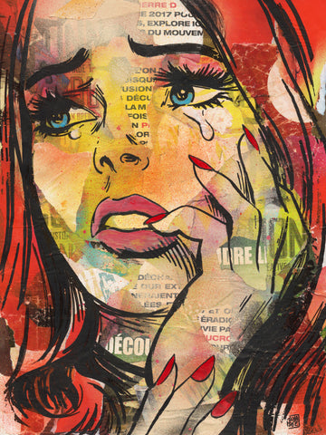 Crying Pop Art Woman | Canvas