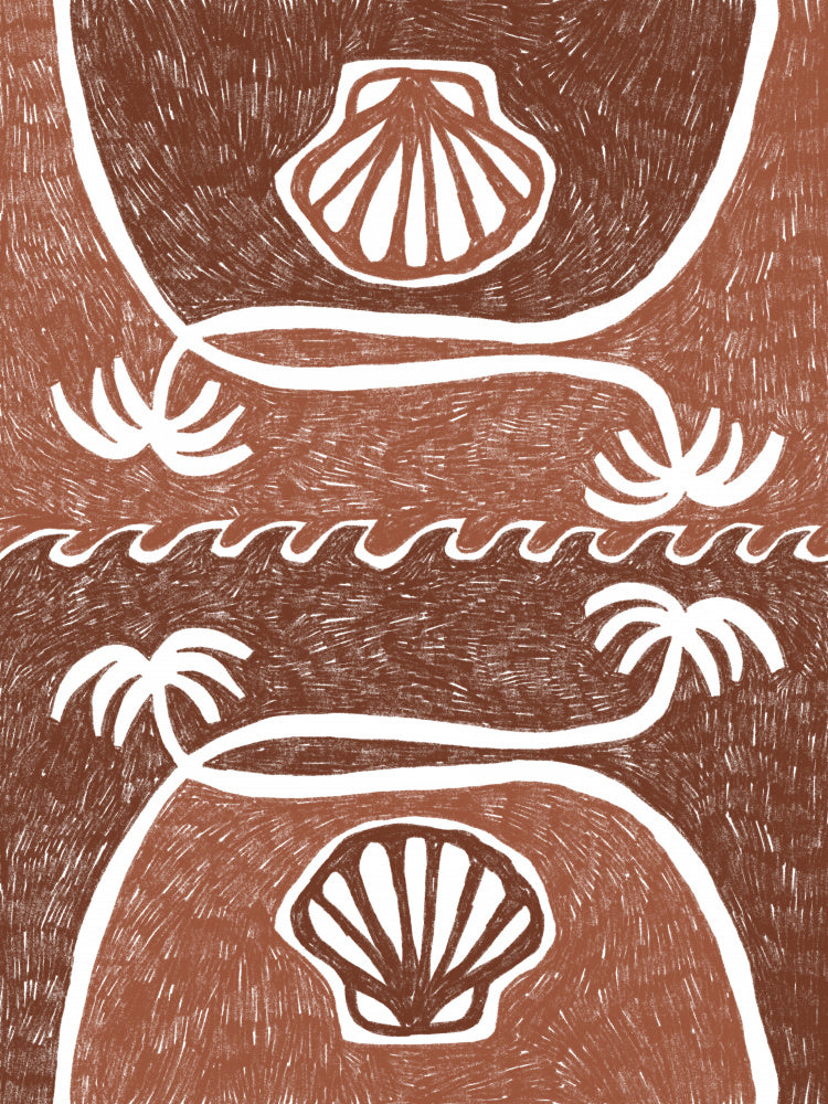 Tropical Beach Scallops | Canvas