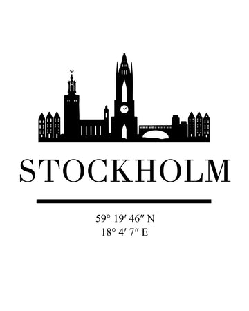 Stockholm City Silhouette | Poster