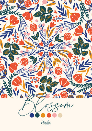 Vibrant Botanical Pattern | Canvas