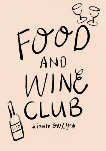 Food Wine Club Invite | Poster