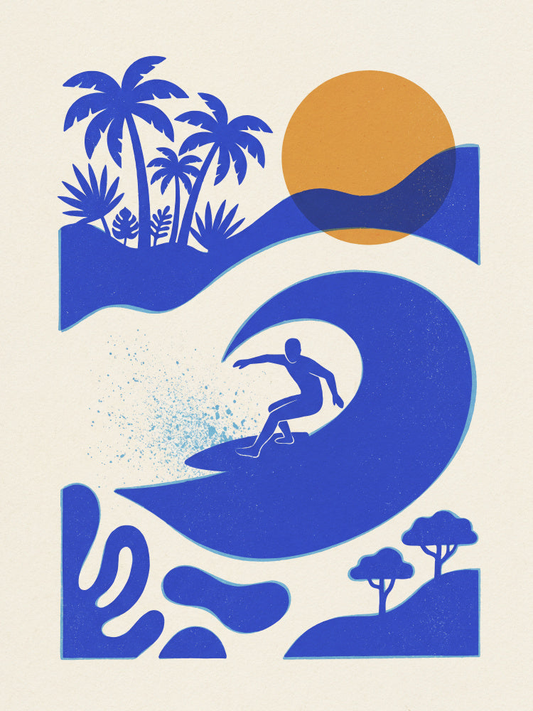 Surfer on Tropical Wave | Poster