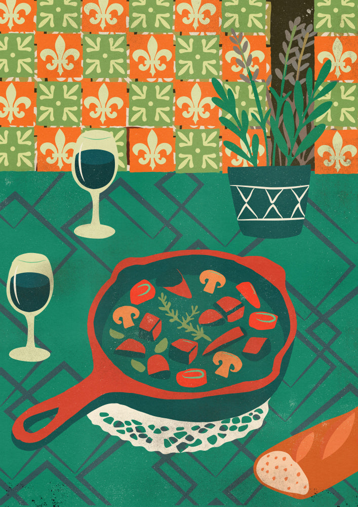 Cozy French Dinner | Canvas
