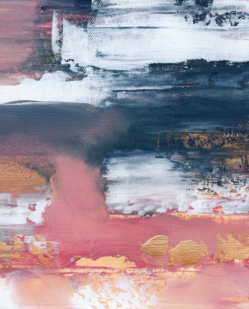 Gold Blush Abstract Layers | Poster