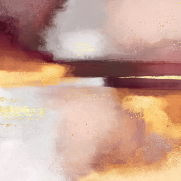 Golden Blush Abstract | Poster