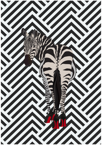 Zebra In Red Heels | Poster