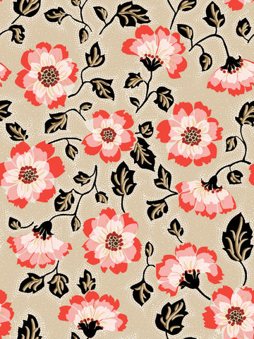 Blushing Garden Flowers | Canvas