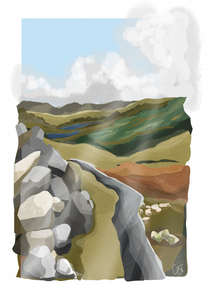 Winding Mountain Path | Canvas