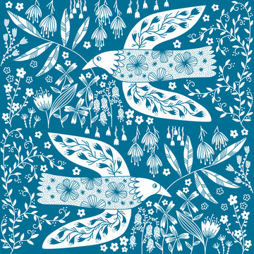 Peaceful Floral Flight | Canvas