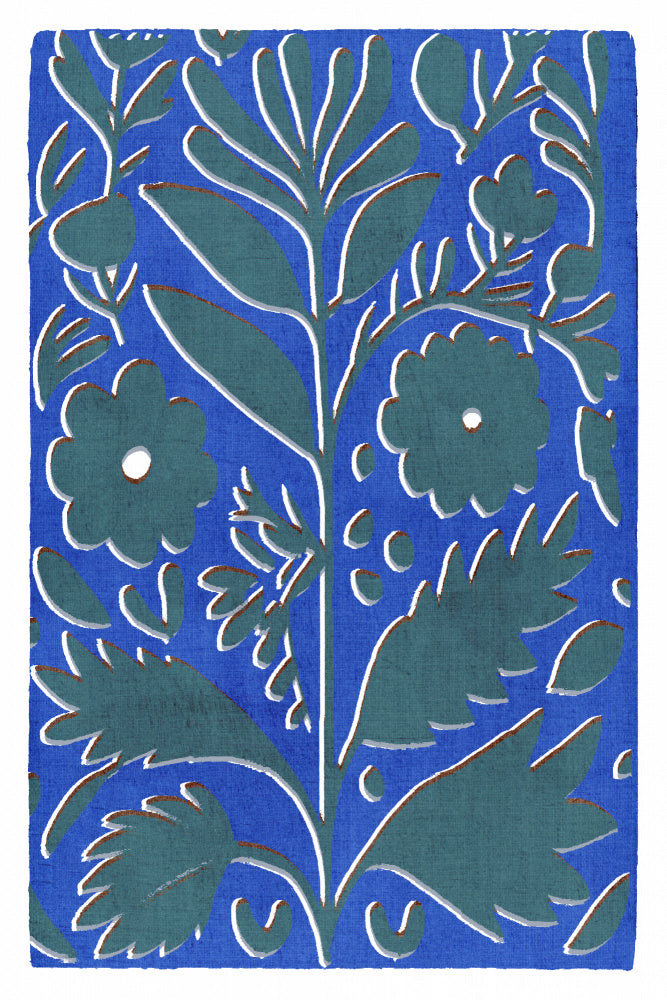 Vibrant Blue Botanicals | Canvas