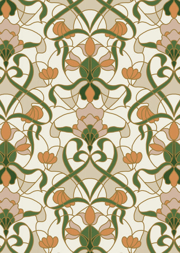 Art Nouveau Floral Pattern | Canvas