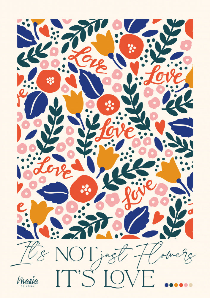 Floral Love Pattern | Canvas