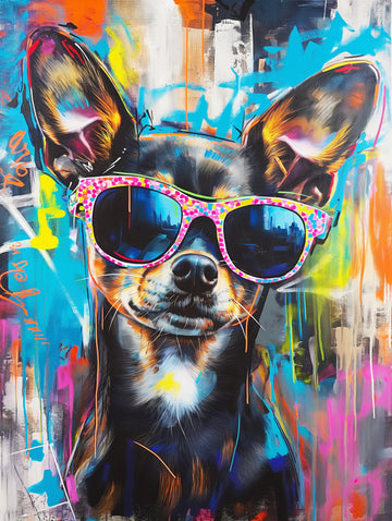 Chihuahua in City Shades | Canvas