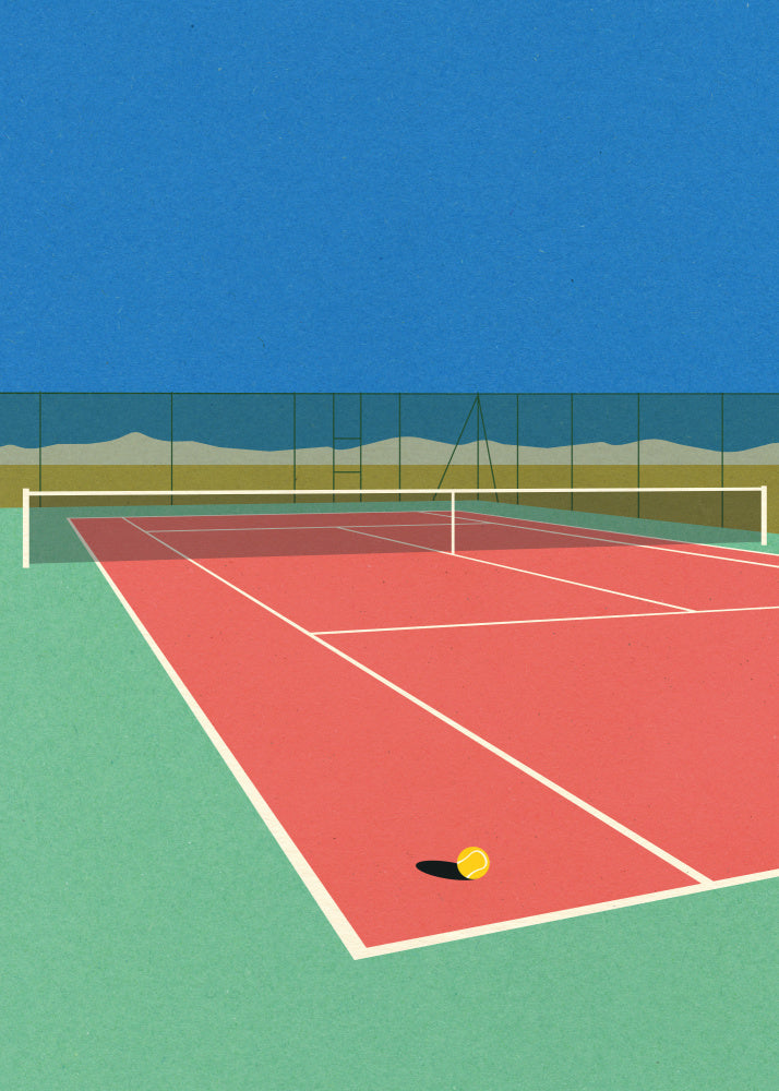 Tennis Court In the Desert | Poster