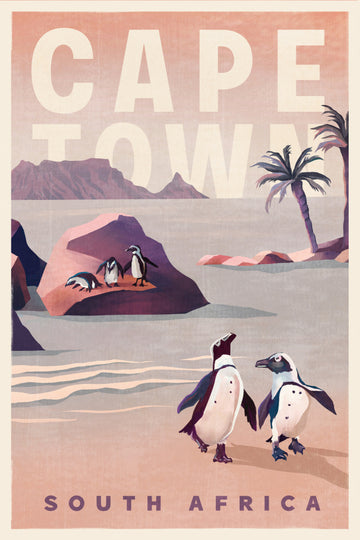 Cape Town South Africa Vintage Travel Art | Poster