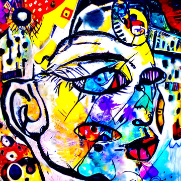 Colorful Abstract Face | Canvas